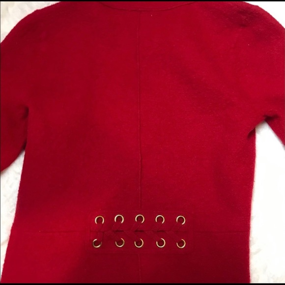 ❤️ CACHE - Red Light Wool Jacket with Grommets - Picture 6 of 8